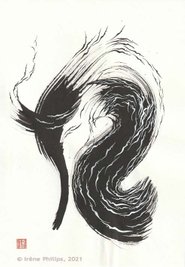 Irène Philips - IDENTITIES OF NUMBERS - Indian ink and white ink with brush on paper , A4 format, 2021