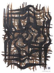 Irène Philips -  WHERE TO GO? - Mixed technique on paper, 76 cm x 56 cm, 2012