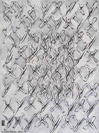 Irène Philips - XY CHROMOSOME - Mixed technique on paper, 76 cm x 56 cm, 2016