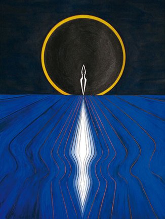 Irène Philips, PRIÈRE - GEBED, 2009-2010, Triptych third panel: tempera and Indian ink on paper, 3 x 38 x 28 cm